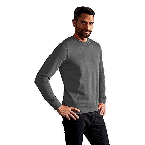 Premium Sweatshirt Herren, Stahlgrau, XXL von Promodoro