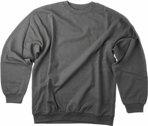 Premium Sweatshirt Plus Size Herren, Sportgrau, XXXL von Promodoro