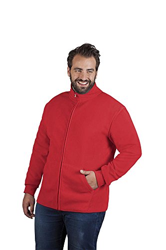 Doppel-Fleece Jacke Plus Size Herren, Rot-Hellgrau, XXXL von Promodoro