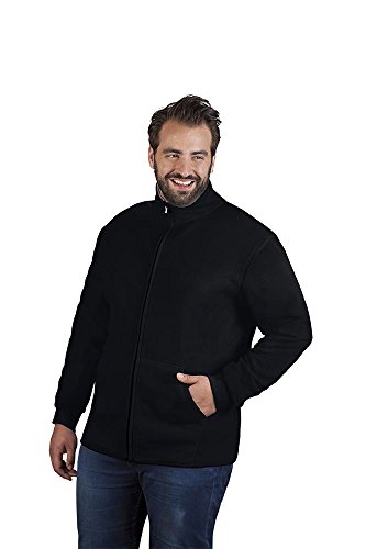 Doppel-Fleece Jacke Plus Size Herren, Schwarz-Hellgrau, 5XL von Promodoro