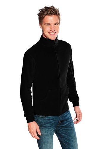 Promodoro Fleece Jacke Stehkragen - Farbe: Black/Light Grey - Größe: XL von Promodoro