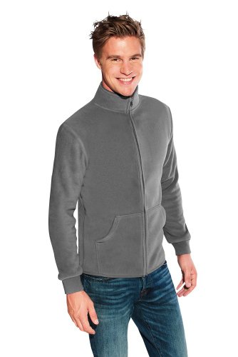 Promodoro Fleece Jacke Stehkragen - Farbe: Light Grey/Black - Größe: M von Promodoro