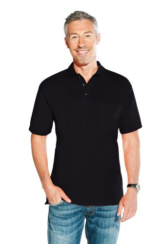 Promodoro Herren Polo Schweres Pique Poloshirt Brusttasche 4100 Black XXL von Promodoro