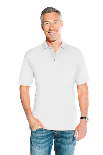 Promodoro Herren Polo Schweres Pique Poloshirt Brusttasche 4100 White 4XL von Promodoro