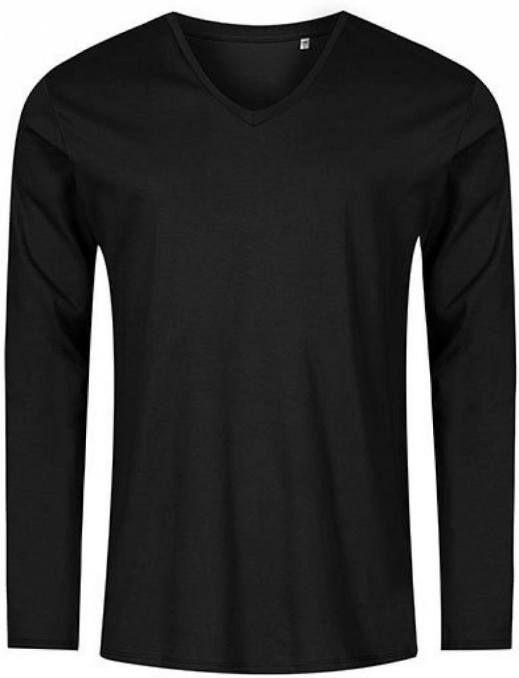 Promodoro Langarmshirt Herren V-Neck T-Shirt Longsleeve, Gekämmte Baumwolle von Promodoro