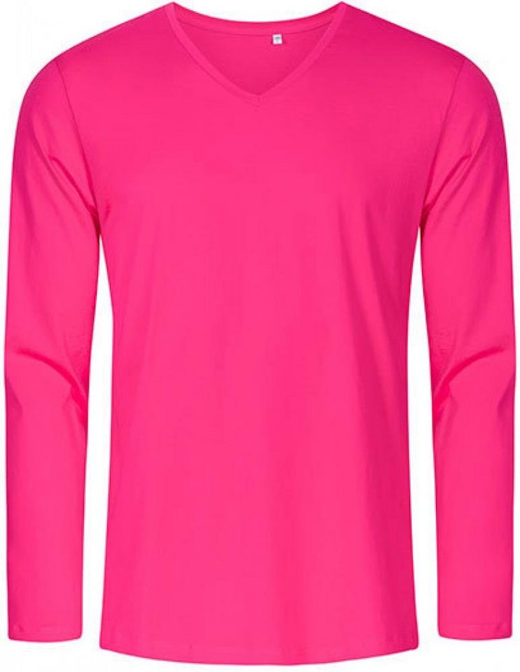 Promodoro Langarmshirt Herren V-Neck T-Shirt Longsleeve, Gekämmte Baumwolle von Promodoro