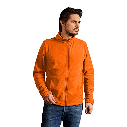 Leichte Fleece Jacke C+ Herren, Orange, L von Promodoro