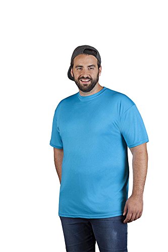 UV-Performance T-Shirt Plus Size Herren, Neonblau, 5XL von Promodoro