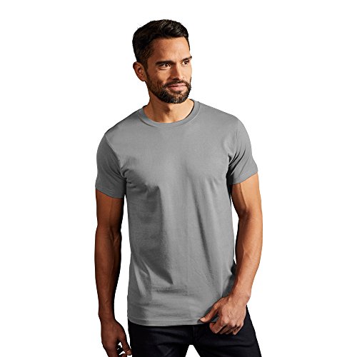 Premium T-Shirt Plus Size Herren, XXXL, Grau von Promodoro