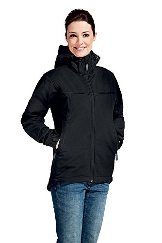 Softshell Hoodie Jacke Damen Sale, Schwarz, XL von Promodoro