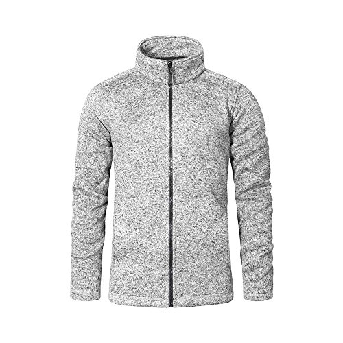 Promodoro Strick-Fleece Jacke C+ Plus Size Herren, 4XL, Grau-Melange von Promodoro