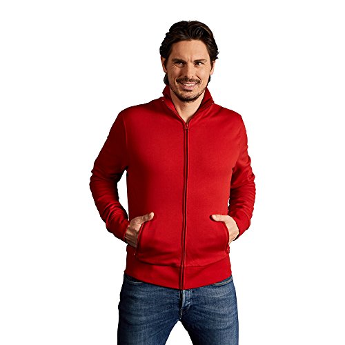 Stehkragen Zip Jacke Herren, Rot, L von Promodoro