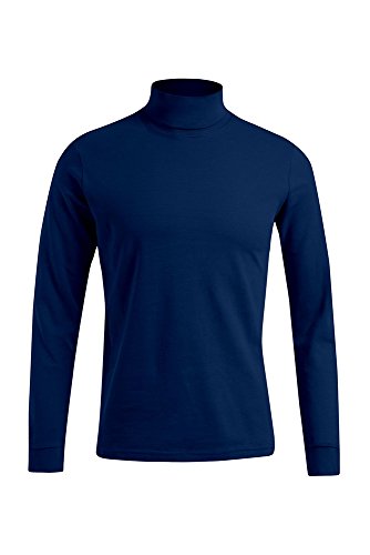 Rollkragen Langarmshirt Plus Size Herren, Marineblau, XXXL von Promodoro