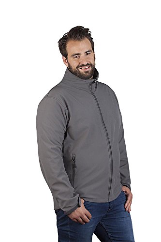 Softshell Jacke C+ Plus Size Herren, Stahlgrau, 5XL von Promodoro