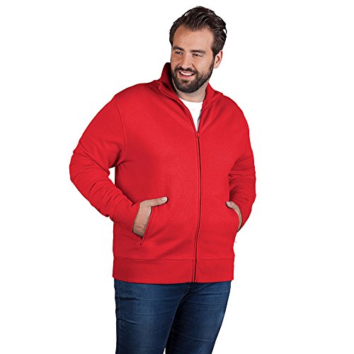 Stehkragen Zip Jacke Plus Size Herren, Rot, 4XL von Promodoro