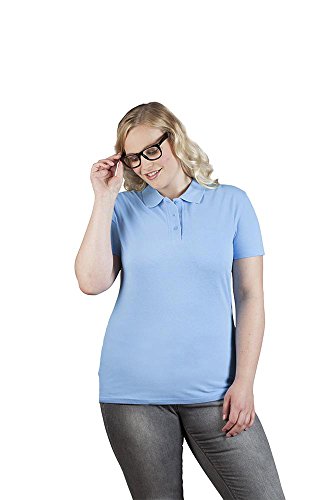 Superior Poloshirt Plus Size Damen, Himmelblau, XXXL von Promodoro