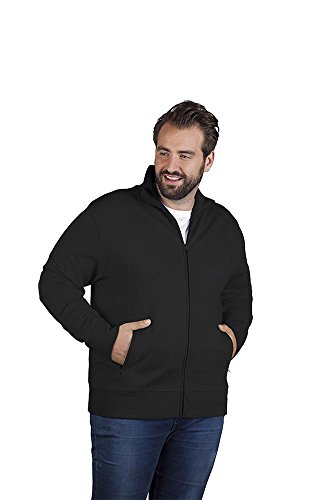 Stehkragen Zip Jacke Plus Size Herren, Schwarz, 4XL von Promodoro