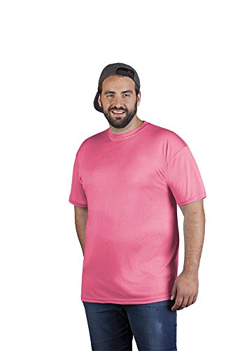 UV-Performance T-Shirt Plus Size Herren, Neonrosa, 4XL von Promodoro