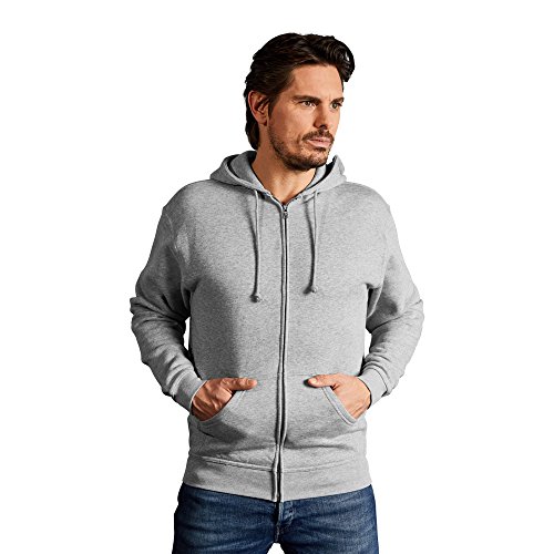 Zip Hoodie Jacke 80-20 Herren, Sportgrau, M von Promodoro