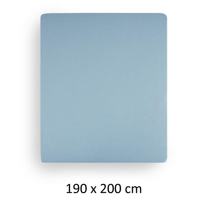 Spannbettlaken 'Lavara' blue sky, 190 x 200 cm von promondo living