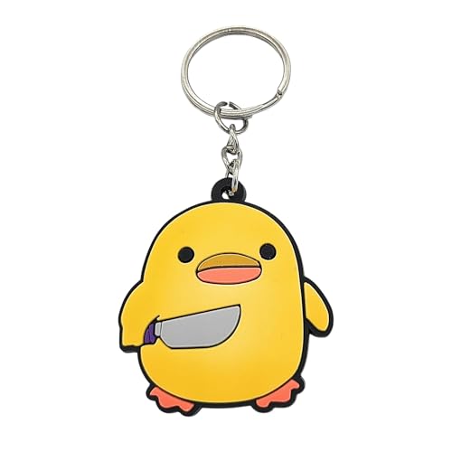 Promotech Boss Ente Schlüsselanhänger – 1 Stück PVC Schlüsselring für Kinder & Erwachsene – Niedlicher Tier-Anhänger für Rucksack, Tasche, Auto & Schlüsselbund von Promotech