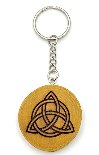 Promotech Celtic Dream Handgefertigter Lasergravierter Einzelstück Schlüsselanhänger aus Holz von Promotech