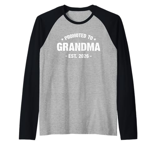 Promoted To Grandma Est. 2026 Baby Ankündigung für Opa Raglan Promoted To Grandma Est. 2026 Baby Ankündigung für Opa Raglan von Promoted To 2026 Matching Apparel
