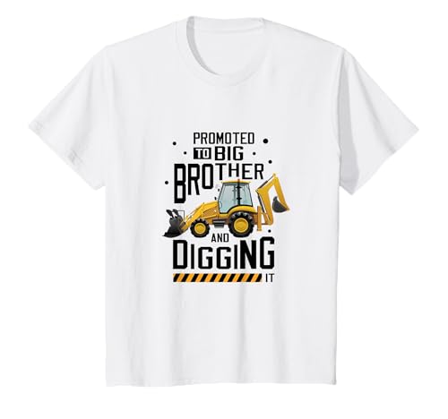 Kinder Promoted To Big Brother & Digging It Babyparty-Bagger T-Shirt von Promoted To Big Brother & Digging It Baby Shower