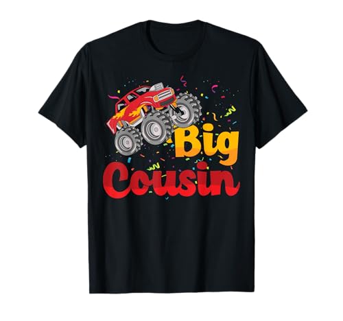 Promoted to Big Cousin Monster Truck Baby Ankündigung T-Shirt von Promoted To Big Cousin 2025 Announcement Gifts Tee