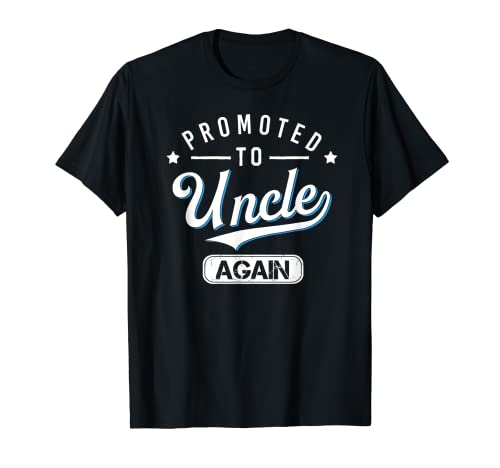 Herren T-Shirt mit Aufschrift "Promoted to Uncle Again", Geschenk für den Onkel T-Shirt von Promoted To Uncle Family Pregnancy Announcement