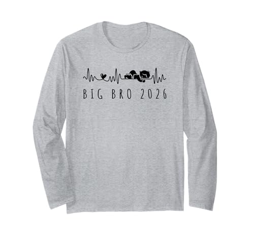 Future Big Bro 2026 Baby Herzschlag Schwangerschaft Ankündigung Langarmshirt Future Big Bro 2026 Baby Herzschlag Schwangerschaft Ankündigung Langarmshirt von Promoted to Big Bro 2026 Baby Announcement Boy