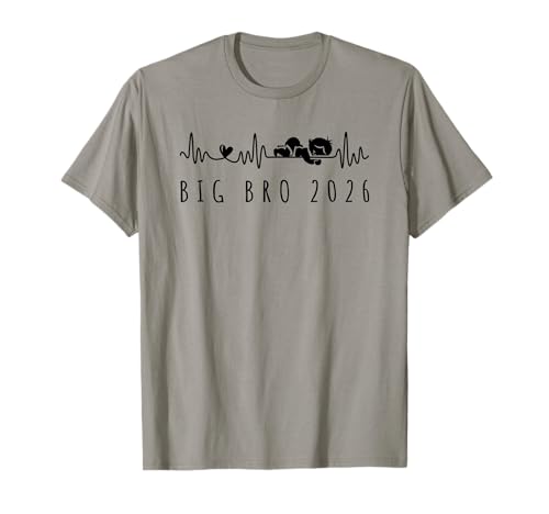 Future Big Bro 2026 Baby Herzschlag Schwangerschaft Ankündigung T-Shirt Future Big Bro 2026 Baby Herzschlag Schwangerschaft Ankündigung T-Shirt von Promoted to Big Bro 2026 Baby Announcement Boy
