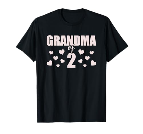 Promoted to Grandma 2. Enkelkinder Oma T-Shirt für Damen - Schwarz, S von Promoted to Grandma Pregnancy Announcement