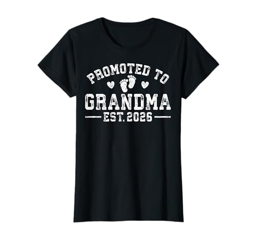 Befördert zur Oma est. 2026 Großeltern Baby Ankündigung T-Shirt Befördert zur Oma est. 2026 Großeltern Baby Ankündigung T-Shirt von Promoted to Grandma est. 2026 Grandma 2026