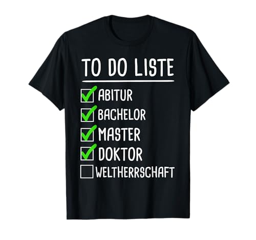 Promotion & Dissertation Motive Herren Doktortitel Abschluss Geschenk T-Shirt S Schwarz V-Ausschnitt Halbarm Klassisches T-Shirt für Männer in Schwarz von Promotion & Dissertation Motive