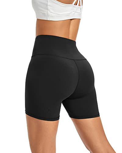 Promover Activewear-Shorts für Damen Kurze Leggings Blickdicht Radlerhose mit Taschen Hohe Taille Sporthose Trainieren Sportshorts Fitness Yoga Shorts Bauchkontrolle 4-Wege-Stretch Sommer Hotpants von Promover