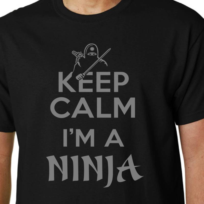 Ruhig, Ich Bin A Ninja T-Shirt/Kung Fu Bruce Lee Karate Kosugi Geek Lustige Zitat von Properganda