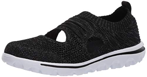 Propét Damen TravelActiv Avid Sneaker, Schwarz, 40 EU Weit von Propét