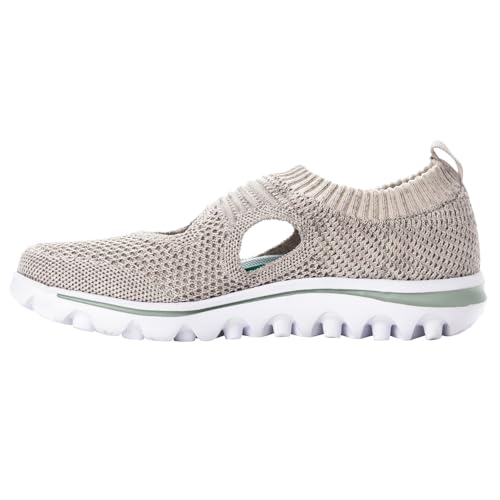 Propét Damen TravelActiv Avid Sneaker, hellgrau, 41 EU Weit von Propét