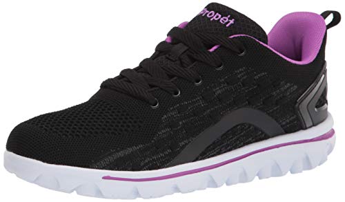 Propét Damen TravelActiv Axial Sneaker, schwarz/violett, 41 EU Weit von Propét