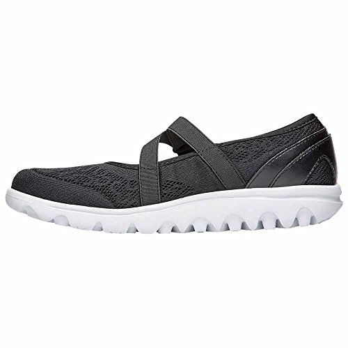 Propet Damen TravelActiv Mary Jane Walking-Sneaker, Sportschuhe, Schwarz, Schwarz, 8.5 X-Wide von Propét