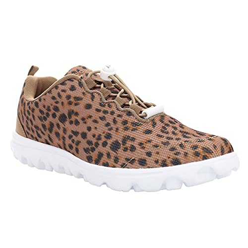 Propét Damen TravelActiv Safari Sneaker, Brauner Gepard, 37.5 EU von Propét