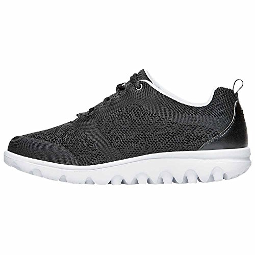 Propét Damen TravelActiv Sneaker, Schwarz, 38 EU Weit von Propét