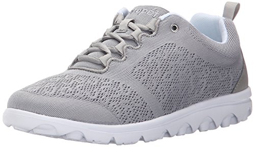 Propét Damen TravelActiv Sneaker, Silber, 41.5 EU Weit von Propét