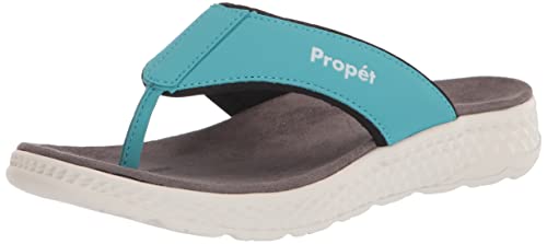 Propét Damen Travelactiv Ft Flip Flop, Blaugrün/Ein Hauch von Paradies (Trace of Paradise), 6 Narrow von Propét