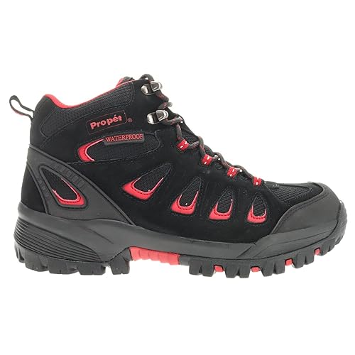 Propét Herren Ridge Walker, Schwarz/Rot, 10.5 X-Wide von Propét