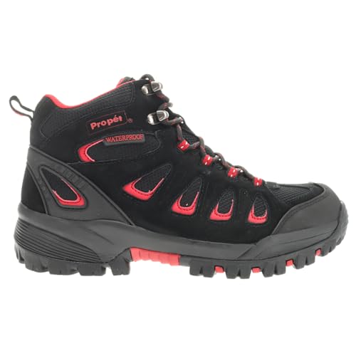 Propét Herren Ridge Walker, Schwarz/Rot, 9.5 X-Wide von Propét