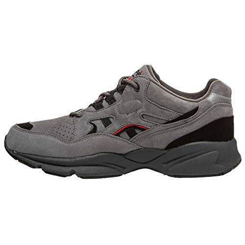 Propét Herren Stability Walker Turnschuh, Grau/Schwarz Nubuk, 43 EU XX-Weit von Propét