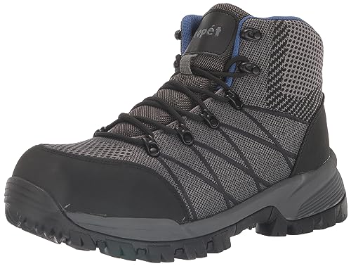 Propét Herren Traverse Work, Grau/Blau, 16 X-Wide von Propét