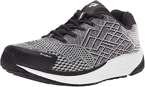 Propet Men's One Running Shoe, Black/Silver, 16 E US von Propét